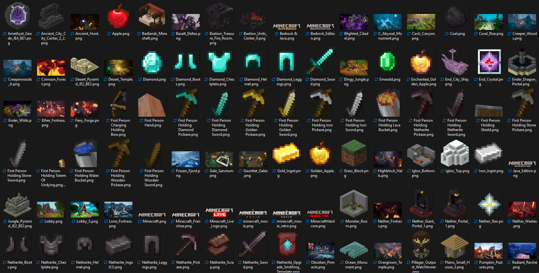 پک تامنیل ماینکرافت - Minecraft Thumbnail Pack